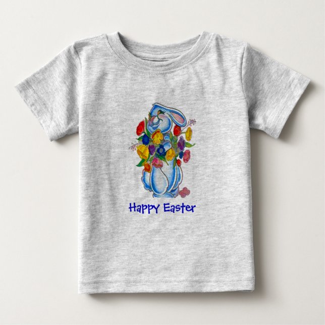 Blue Bunny Easter T-Shirt for Infants & Toddler (Front)
