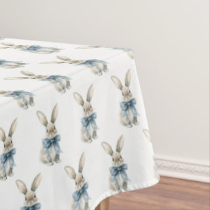 Blue bunny Easter  Tablecloth