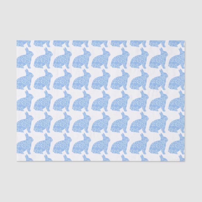 Blue Bunny Gift Wrapping Tissue Paper (Front)