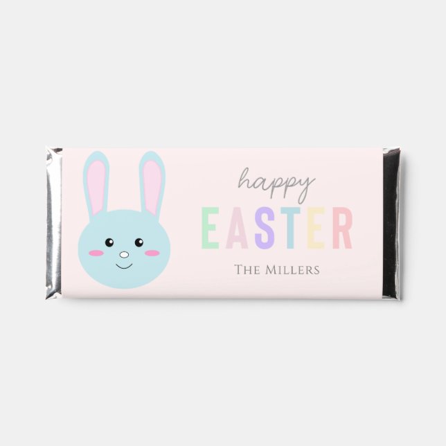 Blue Bunny Happy Easter Kawaii Cute Pastel Hershey (Front)