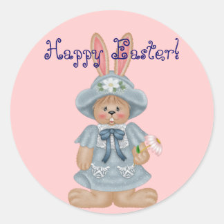 Blue Bunny - Happy Easter Stickers