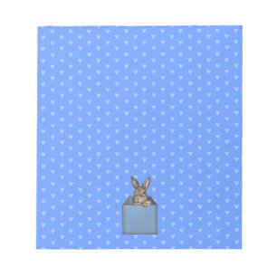 blue bunny-in-the-box notepad