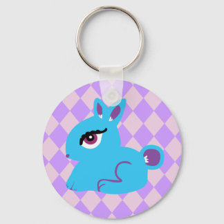 Blue Bunny Keychain