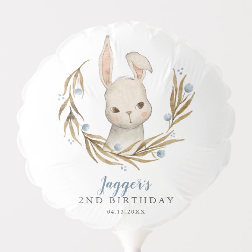 Blue Bunny Kids Birthday Party Balloon
