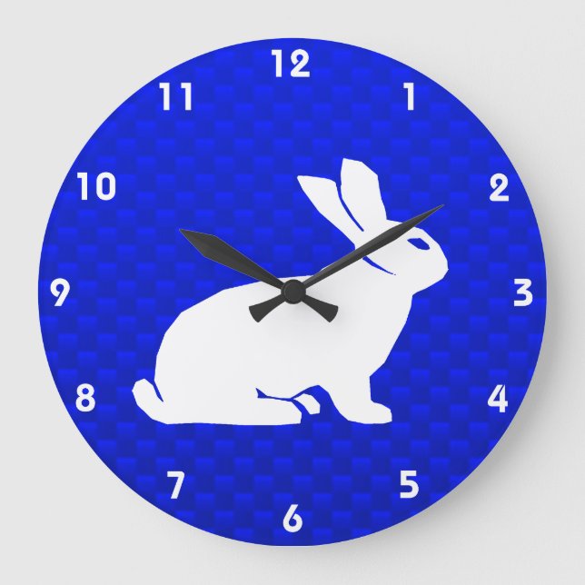 Blue Bunny Large Clock (Front)