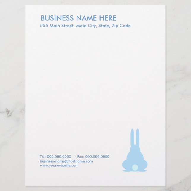 Blue Bunny Letterhead (Front)
