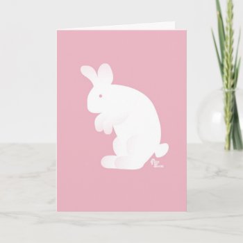 Blue Bunny New Baby Greeting Card by flopsock at Zazzle