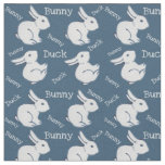 Blue Bunny Rabbit Duck Illusion Child&#39;s Nursery Fabric