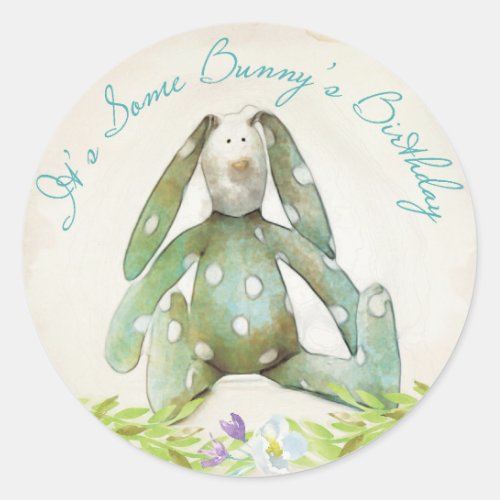 Blue Bunny Rabbit Sticker