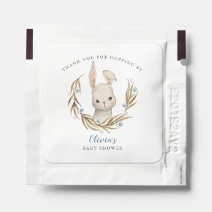 Blue Bunny Thanks For Hopping By Baby Shower Hand Sanitizer Packet