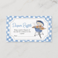 Blue Burger BBQ Baby Shower Diaper Raffle