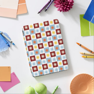 Blue Burgundy Gold Sunburst iPad Case