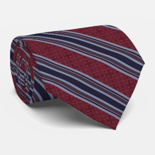 Blue Burgundy Magenta Purple Lines And Stripes     Neck Tie