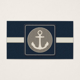 Blue Burlap Ship's Anchor Nautical Wedding
