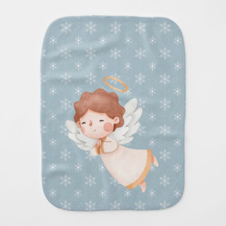 Blue Burp Cloth w/ Angel 