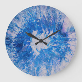 Blue Burst Large Clock