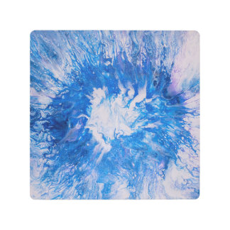 Blue Burst Metal Print
