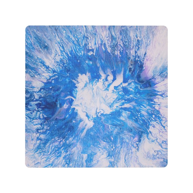 Blue Burst Metal Print (Front)