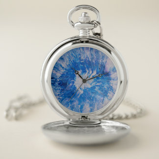 Blue Burst Pocket Watch