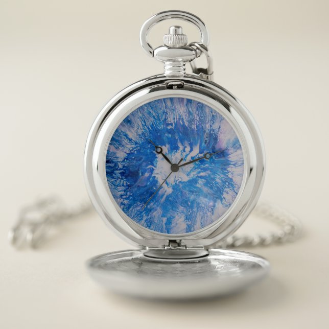 Blue Burst Pocket Watch (Inside)