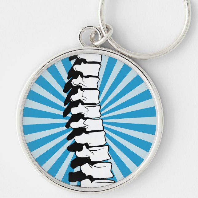 Blue Burst Spine Keychain (Front)