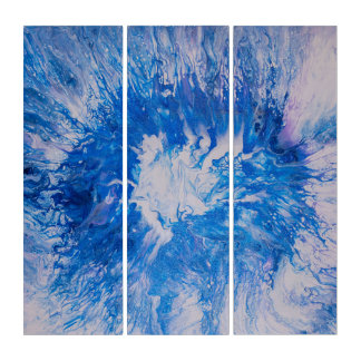 Blue Burst Triptych