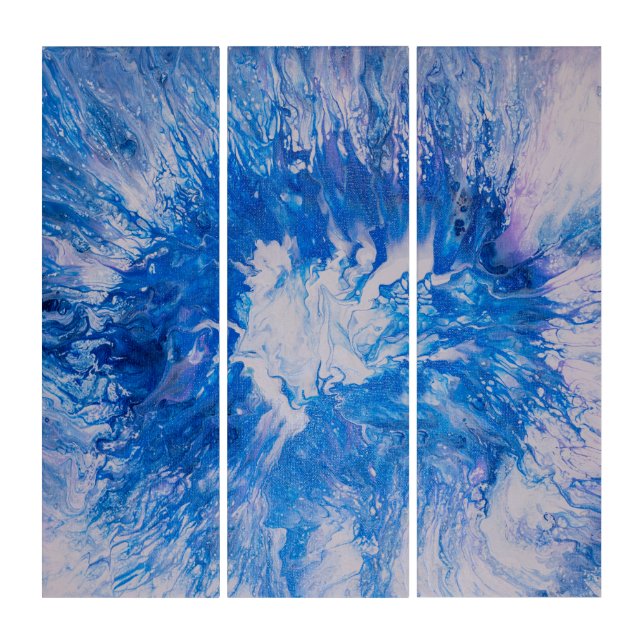 Blue Burst Triptych (Front)