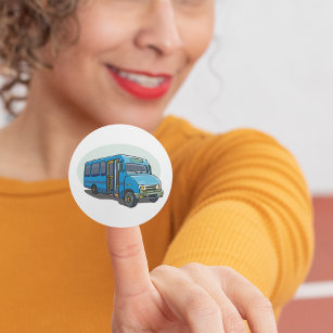 Blue Bus Stickers