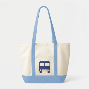 Blue Bus Tote Bag