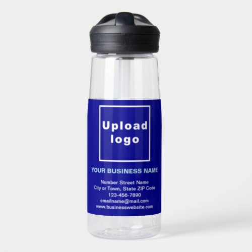Blue Business Brand on 25 oz Water Bottle