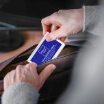 Blue Business Brand on Business Card Case<br><div class="desc">Blue business brand on customizable business card case. Customize it by uploading your business logo and typing the name, address, phone number, e-mail and website or social media page of your business. Customize it to advertise your business or to promote your brand name to customers or clients. Customizable office supply...</div>