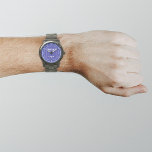 Blue Business Brand on Men's Watch<br><div class="desc">Your business logo on blue background on men's watch. Accessory that you can include in your promotional products, giveaway items or gifts to your customers or clients to advertise your business or to promote your brand. Customizable watch that you can put your business logo to build brand name awareness. Please...</div>