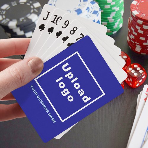 Blue Business Brand on Playing Cards