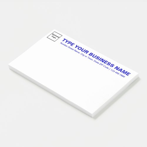 Blue Business Brand Texts on Heading of Large Post_it Notes