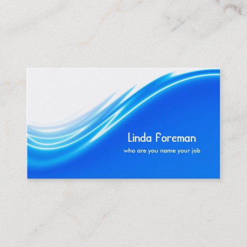 blue business card