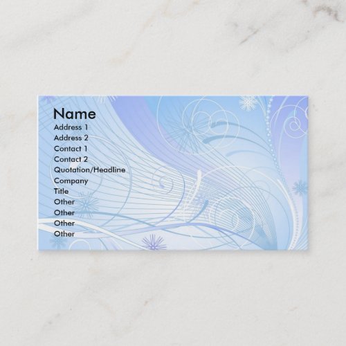 blue business card template