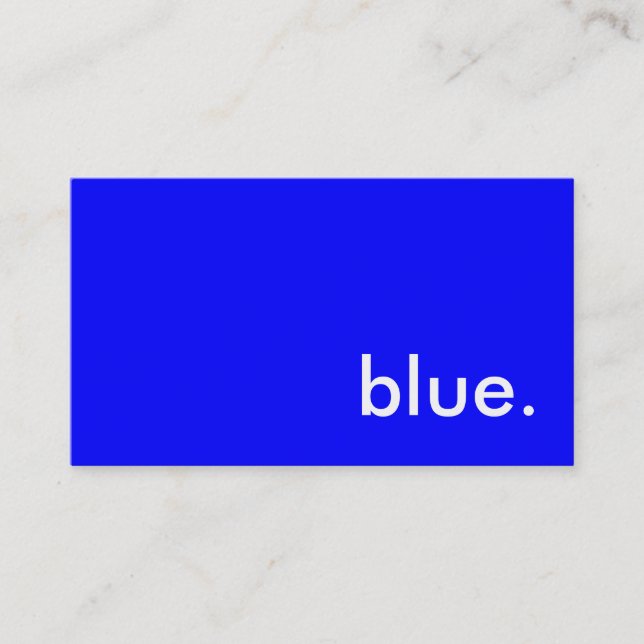 blue. business card (Front)
