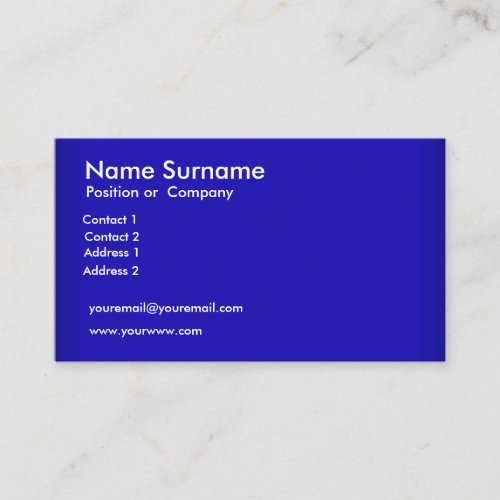 Create your own Blue Business Card
