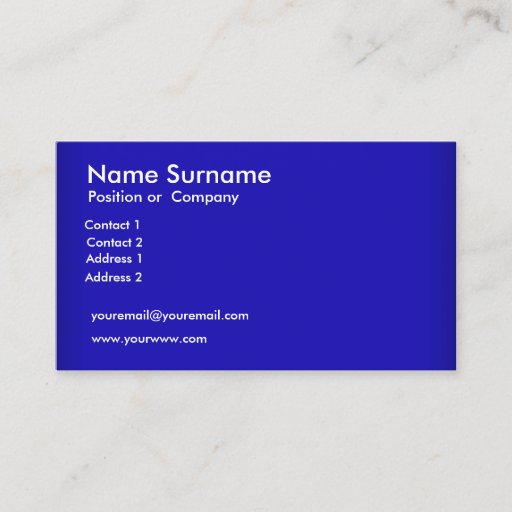 Customizable Create your own Blue Business Card