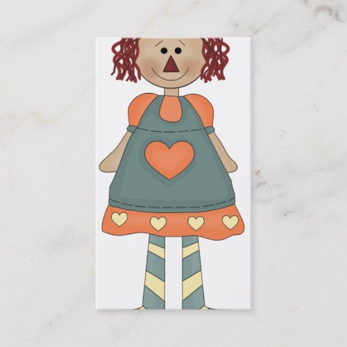 Raggedy Ann Blue Business Card