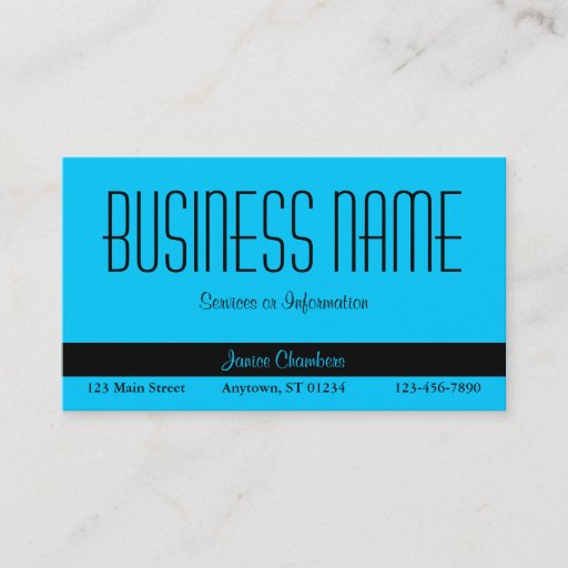 Customizable Blue Business Card