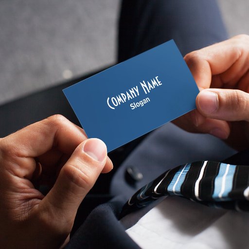 Customizable Blue Business Card