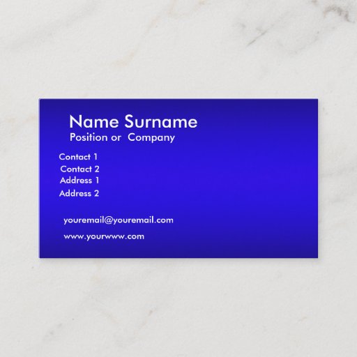 Customizable Create your own Blue Business Card