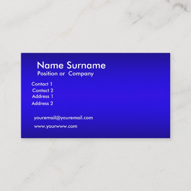 Blue Business Card (Front)