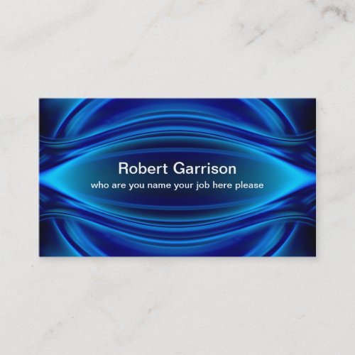 blue business card