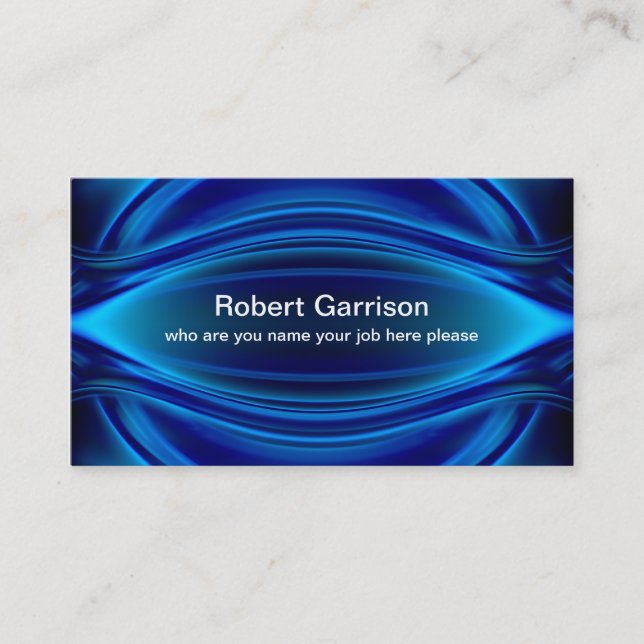 blue business card (Front)