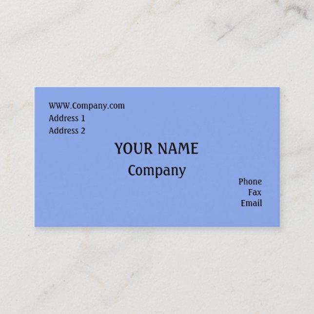 Blue Business Card (Front)