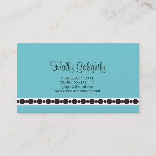 Customizable Blue Business Card