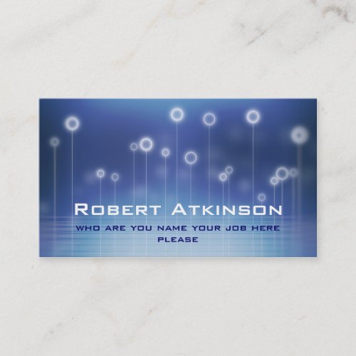 blue business card
