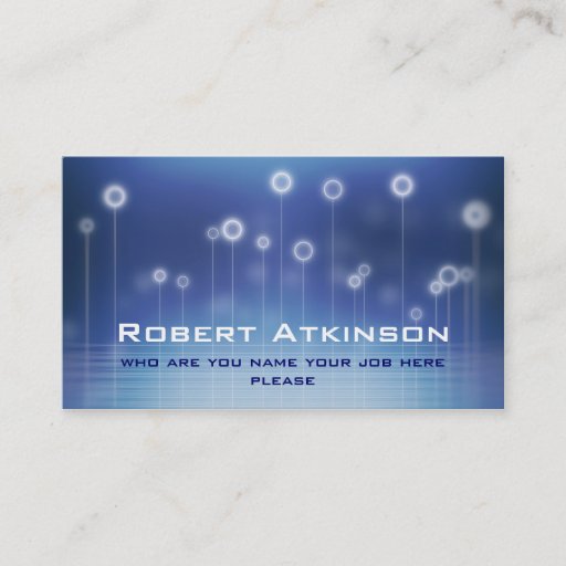 Customizable blue business card